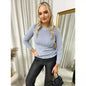 Fitted Long Sleeve Fluffy Knitted Top