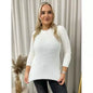 Fitted Long Sleeve Fluffy Knitted Top